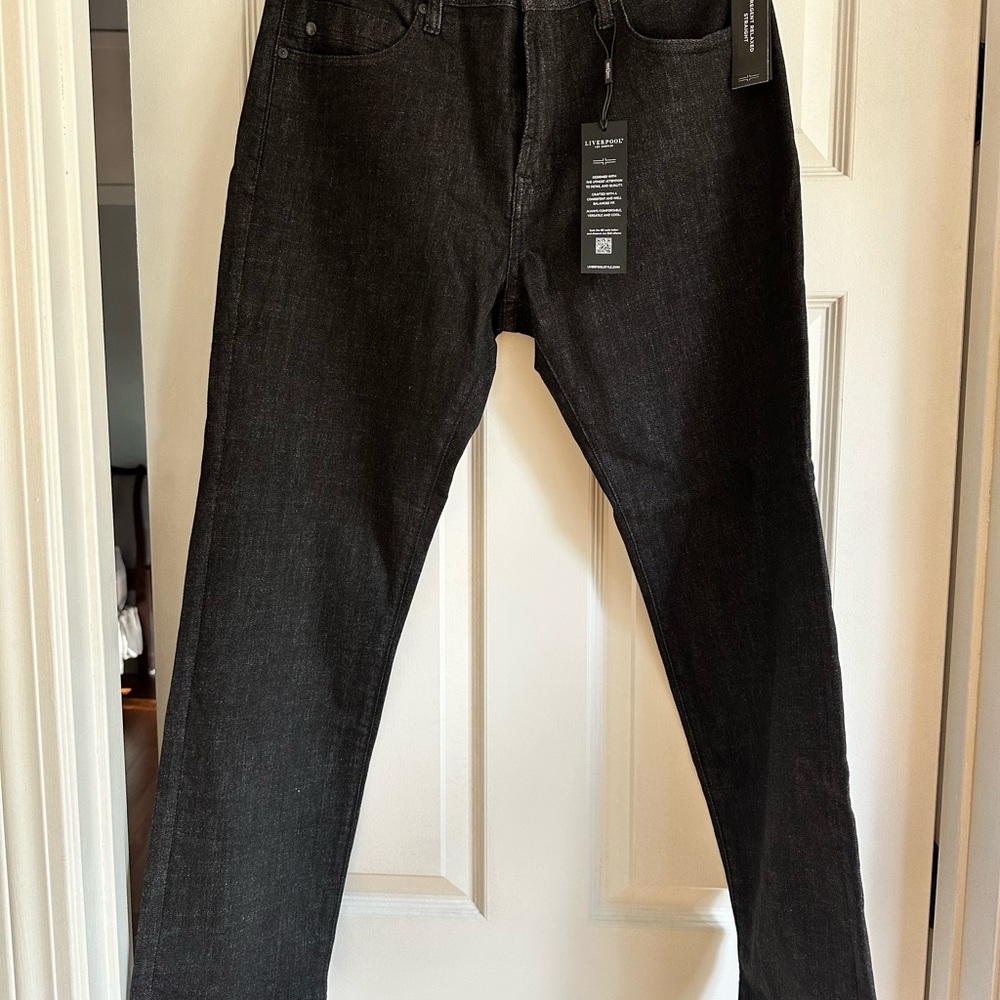 Liverpool Men's Dark Charcoal Slim Jeans
